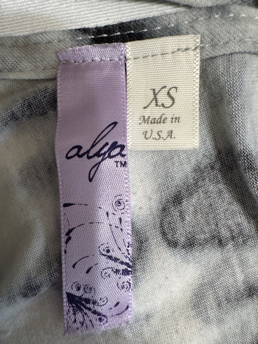 Alya Sleeveless Black & White Tie-Dye Swing Dress XS - Picture 4 of 4